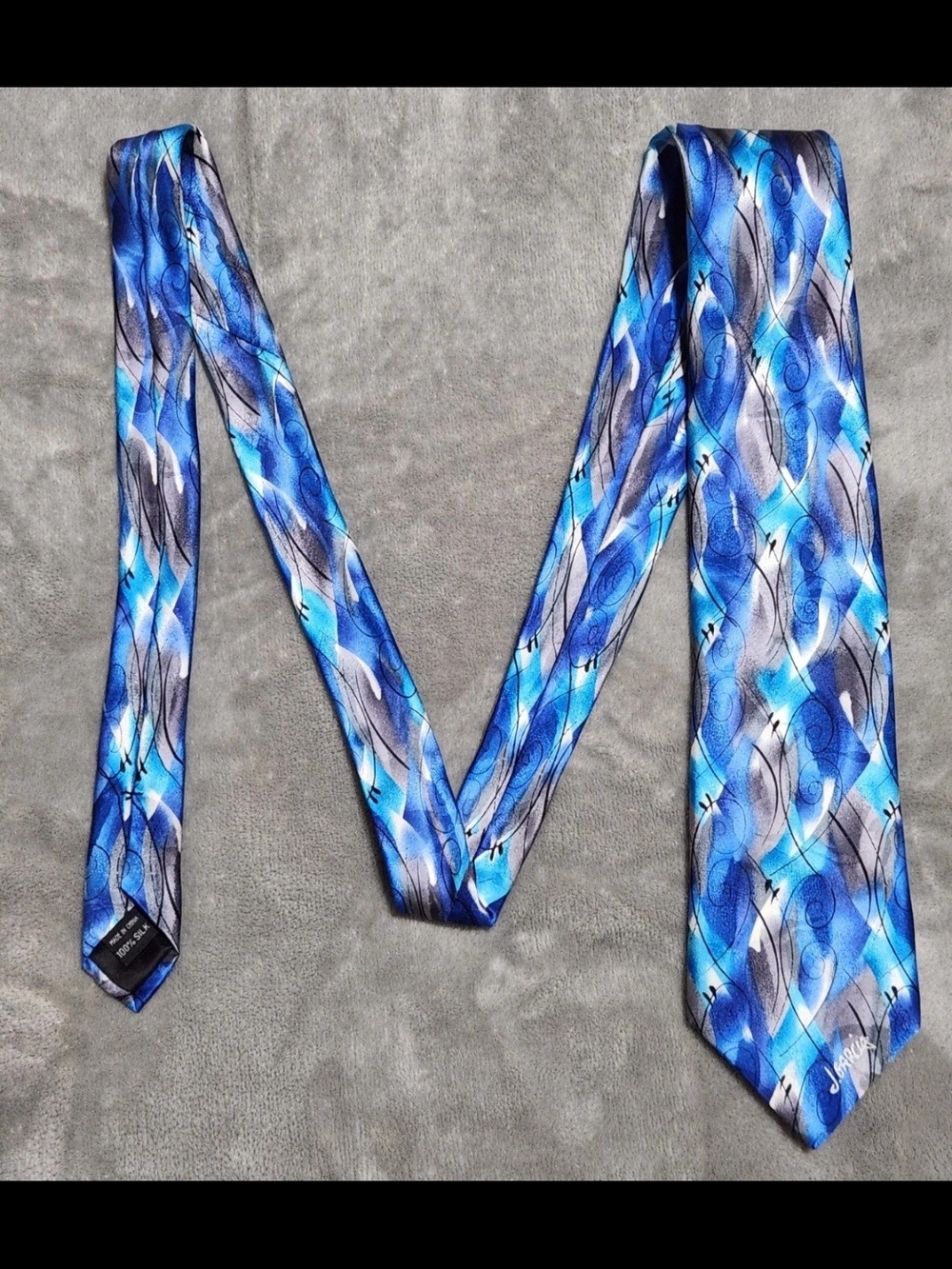 J. Garcia Silk Tie Vid Game Collectors Edition Artist Proof Blue Necktie